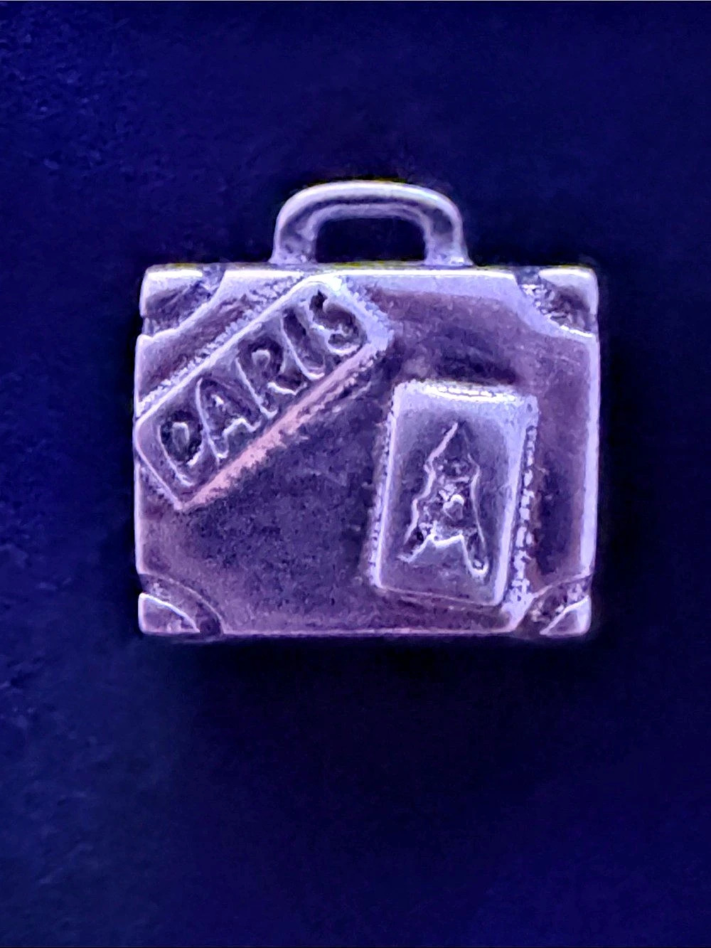 Pandora Travel Suitcase Paris Charm Sterling Silver
